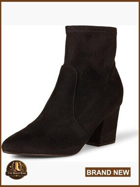 Women's Fitted Stretch Ankle Boots with Block Heel Size?